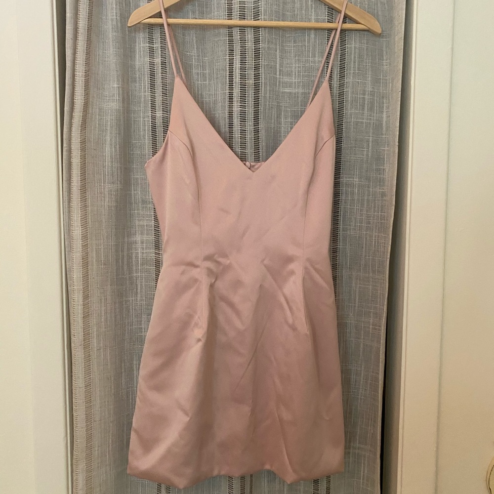 Baby Pink cocktail silk dress